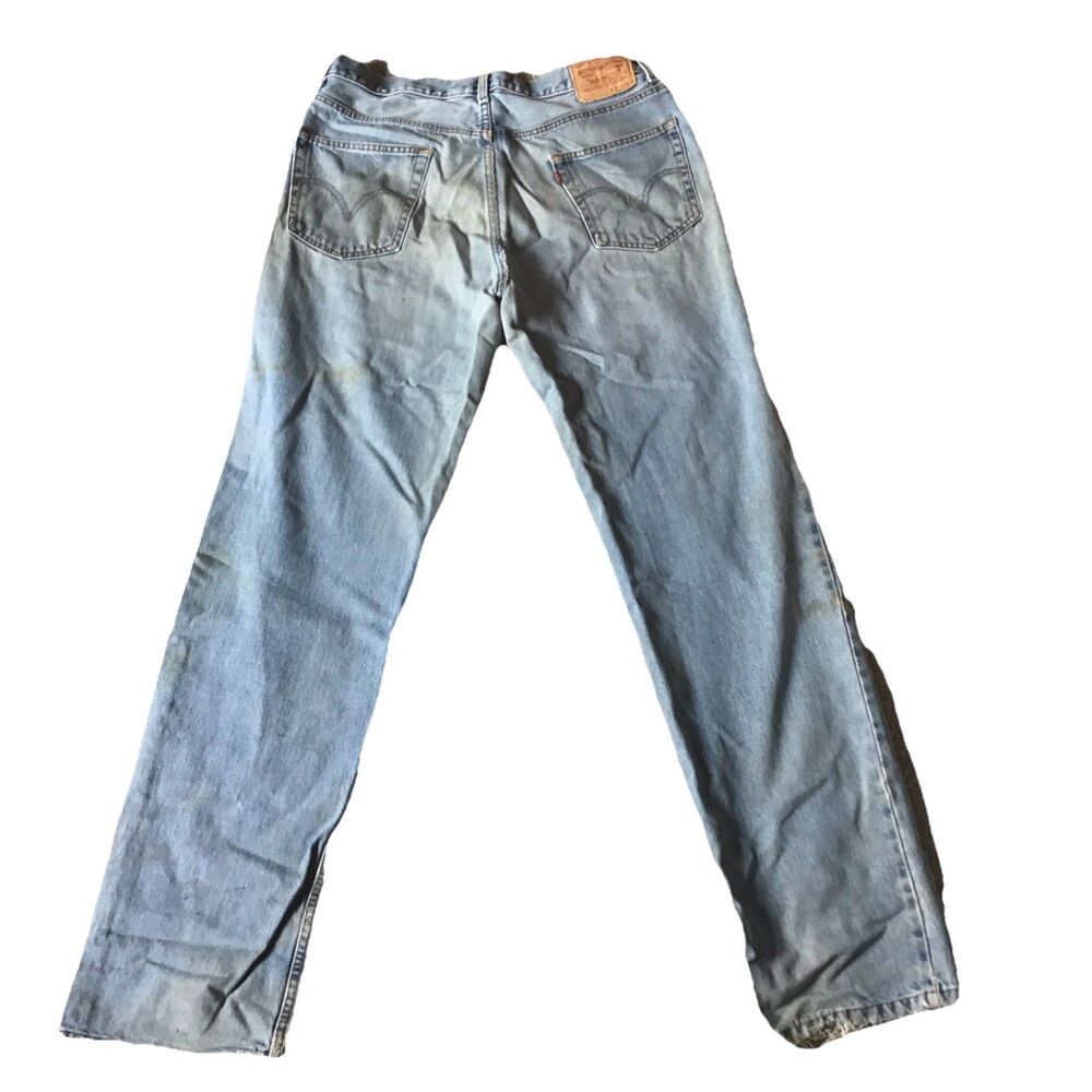 Vintage Levi’s 550 Relaxed Fit Jeans 36x36  Waist 36 Distressed Thrashed 90s Y2K - Picture 4 of 11